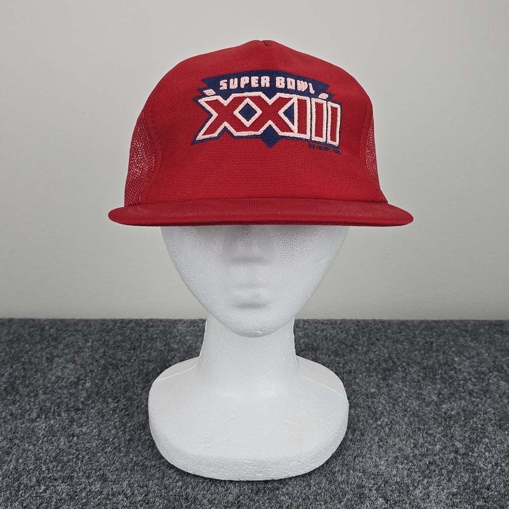 VTG Super Bowl‎ XXIII Trucker Snapback Hat Cap San Francisco 49ers NFL 1988